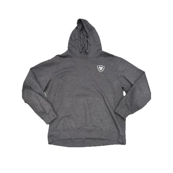 Ariat Men's Southwest Shield Sweatshirt Charcoal Heather hoodie L A004729 - Picture 3 of 13